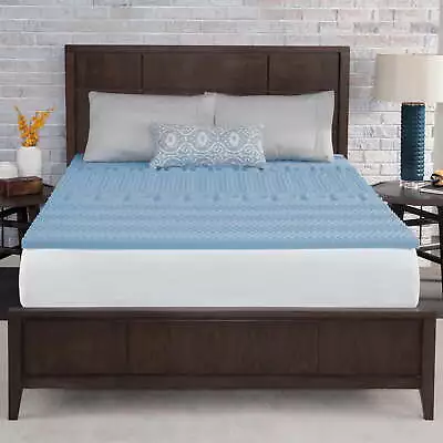 1.5” 7-Zone Memory Foam Mattress Topper Queen • $34.98