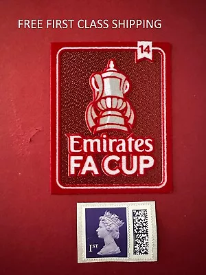 14 Arsenal X Fly Emirates Fa Cup Patch Player Size  Iron On Badge UK STOCK Patch • £6.49