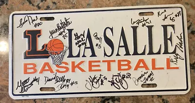 Vintage La Salle College Basketball Autographed Metal License Plate 2002-2003 • $40