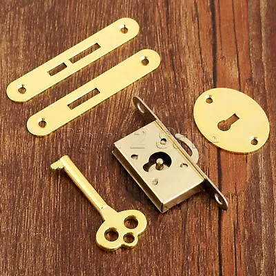 $5.82 • Buy Antique Furniture Drawer Cabinet Wardrobe Cupboard Door Lock With Key Hardware
