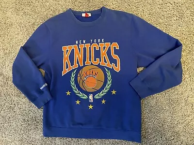 Vintage Mens New York Knicks  Mitchell And Ness Crewneck Sweatshirt Size Large • $49.99