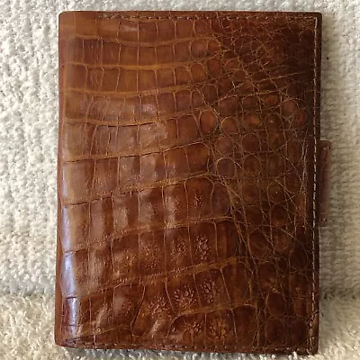 New Vtg Rare   Genuine Crocodile Bifold Wallet 4.25” X 3.25” Made In Argentina • $65