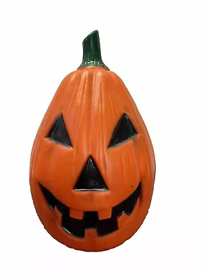 Vintage Halloween Pumpkin Blow Mold Jack O Lantern Lighted Large 23  With Cord • $75.03