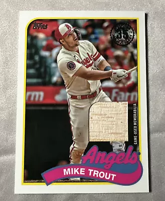 2024 Topps Series 1 Mike Trout 35th Anniversary Relic Game Used Bat #89BR-MT • $13.99