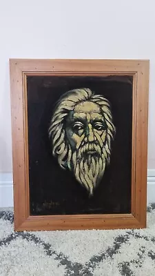 Mike Michael Nance Velvet Oil Painting Vintage Retro Self Portrait Framed Signed • £66.36