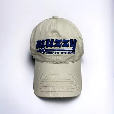 Muzzy Bowfishing Hat Cap Adjustable Strap Beige Cotton Outdoors Hiking Workwear • $10