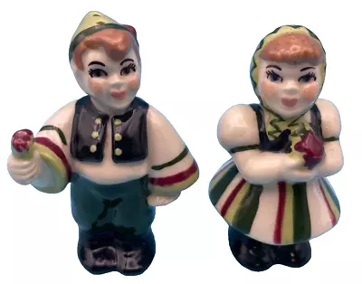 Very Nice  Ceramic Arts Studio Cute Norwegian Couple Salt & Pepper Shakers • $9.99