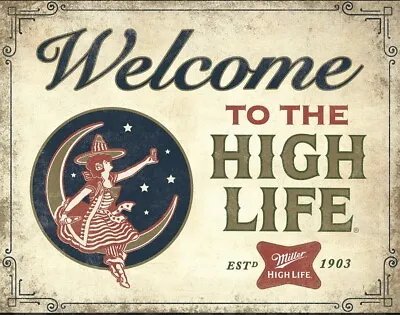 MILLER High Life Tin Metal Sign Beer Bar Garage Wall Decor #2619 NEW • $19.90