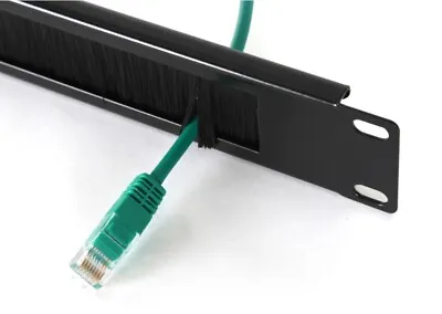 Cable Management Brush Tidy Bar 1U 19” Network Rack! Thick • £6.89