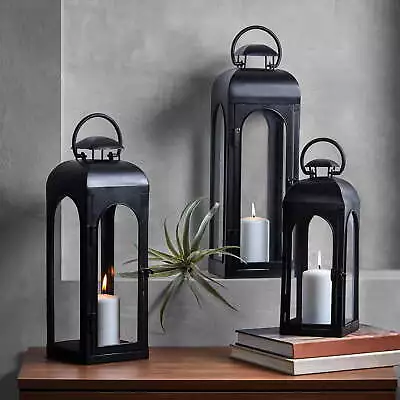 Better Homes & Gardens Metal Candle Holder Lantern Black Medium • $15.60