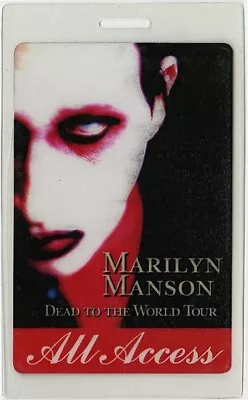 Marilyn Manson 1996 Dead To The World Concert Tour Laminated Band Backstage Pass • $41.99