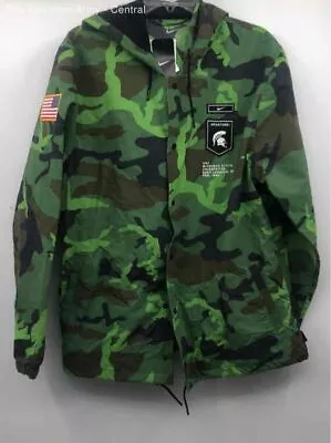 Nike Mens Green Camouflage Michigan State Spartans College-NCAA Jacket Size XL • $34