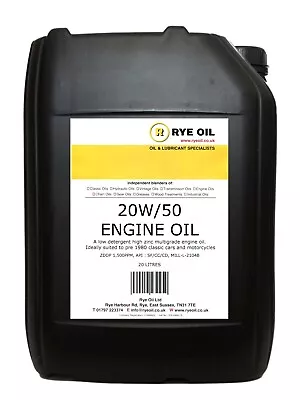 Classic Motor Bike 20/50 Engine Oil 20 Litre 20L API SF/CC/CD MIL 2104B • £69