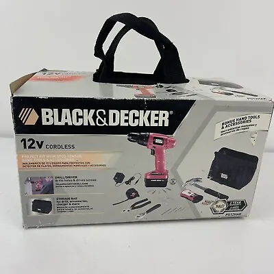 BLACK+DECKER Drill/Driver 12V Project Kit With Stud Sensor PS12HAK NEW • $39.99