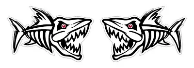 (2) Skeleton Fish Vinyl Decals For Boat Fishing Graphics Sticker G Loomis Type • $4.95