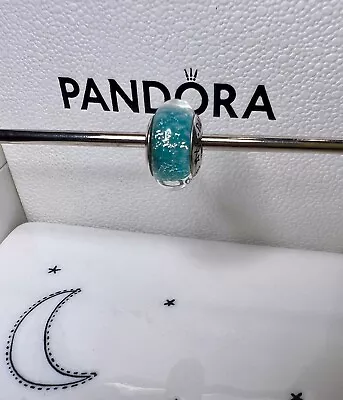 Genuine Pandora Disney Ariel Glow In The Dark Murano Glass Charm 925 ALE BOXED • £52