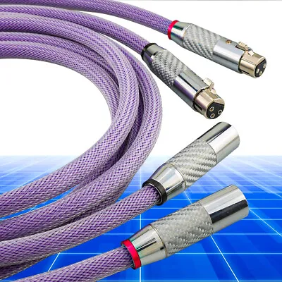 1pair 8N OCC Pure Copper Balanced Audio Interconnect Cord HiFi XLR RCA Cable • £31.56
