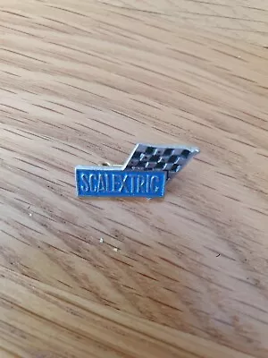 Scalextric Pin Badge - 1960s Enamel Checkered Flag • £20
