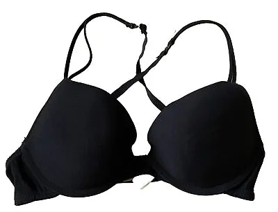 After Eden Racer Back Push Up Padded UnderWired Bra Black 30C • £0.99