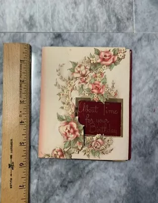 Vintage Birthday Greeting Card With Envelope • $1.50