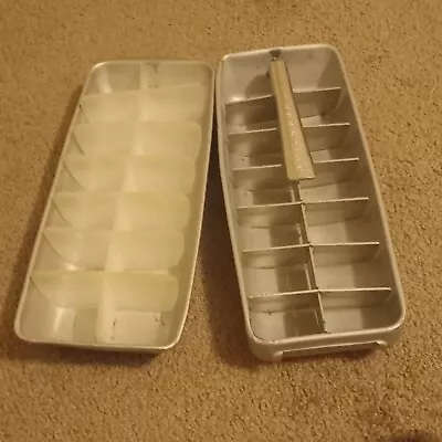 2 Vintage Ice Trays One Is Metal And The Other Is Metal With Plastic Insert  • $9.95