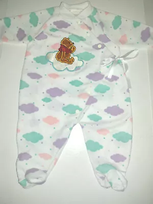   Pooh Disney Store Baby Girls One Piece Long Sleeve Snap 19-22 Lbs Made In USA • $17.95