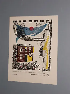 $9.99 • Buy 1946 Container Corporation Of America Ad Missouri Illustration By Lester Beall