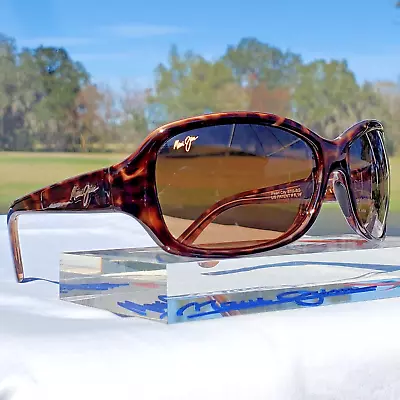 *RARE+PERFECT* Maui Jim  PEARL CITY  214-10 Gloss Tortoise Frames/Bronze Lenses! • $219