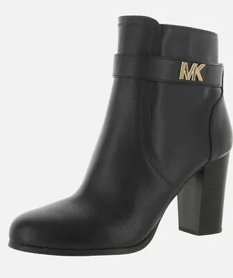 MICHAEL Michael Kors Womens Jilly Faux Leather Ankle Boots Black US 9 M • $39