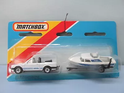 Matchbox Superfast TP-115 Ford Escort & Boat /  Black Trailer & ”Seaspray ” Boat • $21.50