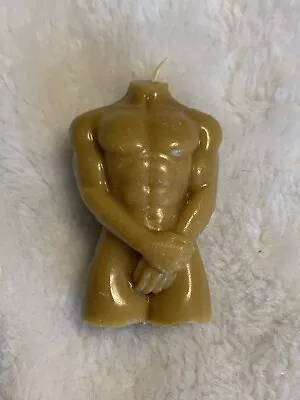 Male Torso Candle Beeswax Candle Home Decor Sexy Candle Light Honey Scent • $12