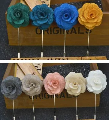 10Pcs Men Nice Lapel Flower Daisy Boutonniere Stick Brooch Pin Suit Wedding Accs • $6.26