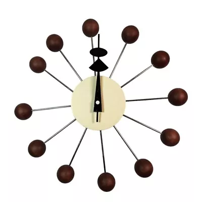 George Nelson Style Ball Wall Clock Color Design Furniture Mid Century Modern  • $49.99