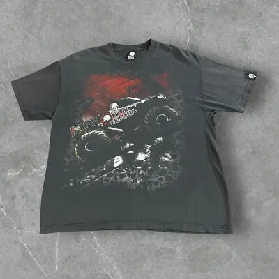 Vintage Metal Mulisha Mens Black Monster Jam Truck Graphic T Shirt Size XL • $24.99