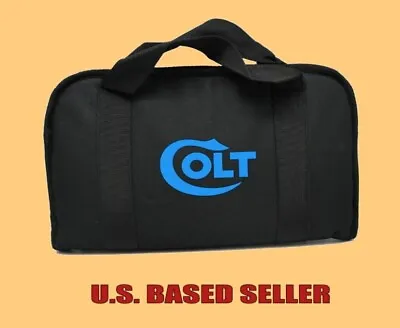 Colt Blue Gun Pistol Handgun Firearm Range Bag Soft Case Pouch 12x9 • $26.99