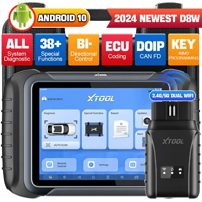 XTOOL D8W WiFi Auto Diagnostic Scanner ECU Coding Bi-directional Scan Tool CANFD • $999