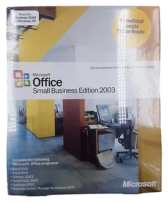 NOS Microsoft Office 2003 Small Business Edition SBE  2 PCs Full Retail Promo • $97.20