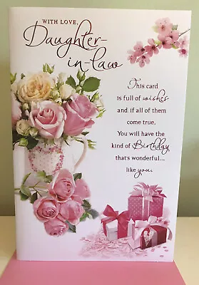 DAUGHTER IN LAW BIRTHDAY CARD. 9 X 6.5 INCHES. Lovely Verse. By Simon Elvin • £3.29