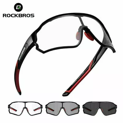 RockBros Cycling Glasses Sports Sunglasses Men Women Photochromic Glasses UV400 • £15.99