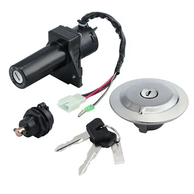 For Yamaha YBR125 05-14 Motorcycle Ignition Switch Key Barrel Lock Fuel Gas Cap • £10.43