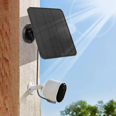 5 V Solar Charging Panels Adjustable Wall Mount For Arlo Pro 5S/4/3(Black 6W) #F • £15.60