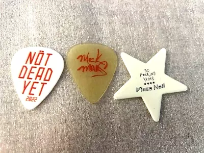 MOTLEY CRUE - Guitar Pick Picks Plectrum LOT Of 3 (three) *VERY RARE* • $4.25