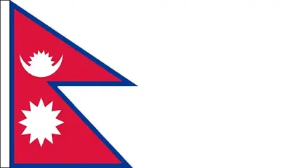£3.49 • Buy Nepal Nepalese 18  X 12  Large Hand Waving Waver Sleeved Polyester Banner Flag