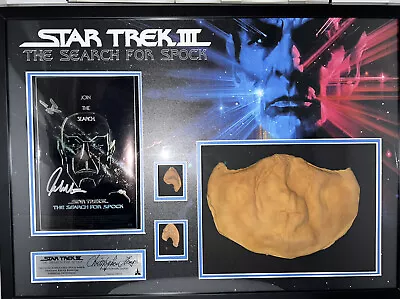 £449 • Buy ORIGINAL STAR TREK ‘The Search For Spock’ Spock Ears Klingon Head Plate Prop COA