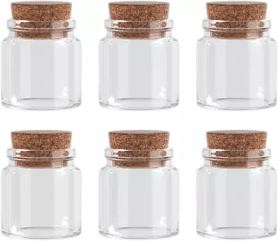 50Ml Mini Glass Bottles Mini Bottles Jars With Wood Cork Stoppers Wish Bottle • $15.17