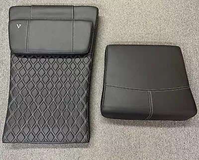 New Leather Pad HT138 Cushion Set/Upholstery/Back Pillow Seat Spa D-BLACK • $198