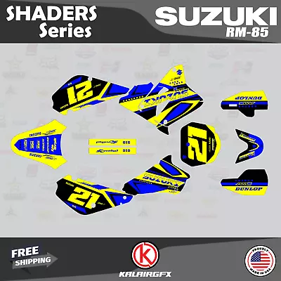$49.99 • Buy Graphics Kit For Suzuki RM85 (2001-2023) RM 85 Shaders - Blue