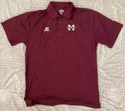 Mississippi State Maroon & White XL Polo Shirt - Russell Athletic Team • $17.99