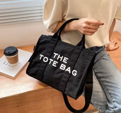$74.90 • Buy The Tote Bag - Canvas Handbag - Trendy Women’s Bag - Black/Blue/Beige/Pink/White