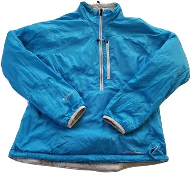 Eddie Bauer First Ascent Half-Zip Reversible Pullover Puffer Jacket Small Blue • $29.99